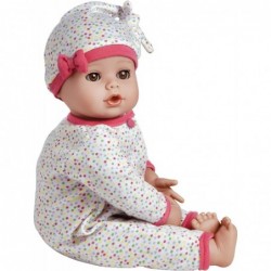 Playtime Dot 13 inch Baby Doll with spotty sleeper hat and Bottle $77.96 Dolls