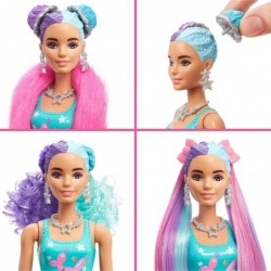 Color Reveal Glitter! Hair Swaps Doll Glittery Pink with 25 Hairstyling & Party-Themed Surprises Including 10 Plug-in Hair Pi...