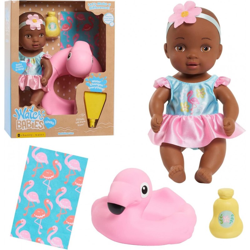 WaterBabies Doll Bathtime Fun Flamingo Support a Partnership with charity: water Water Filled Baby Doll $33.63 Dolls