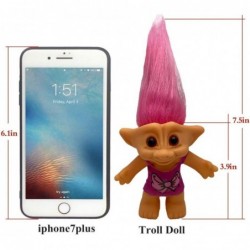 PVC Vintage Trolls Dolls Lucky Doll Action Figures Chromatic Adorable for Collections School Project Arts and Crafts Party Fa...