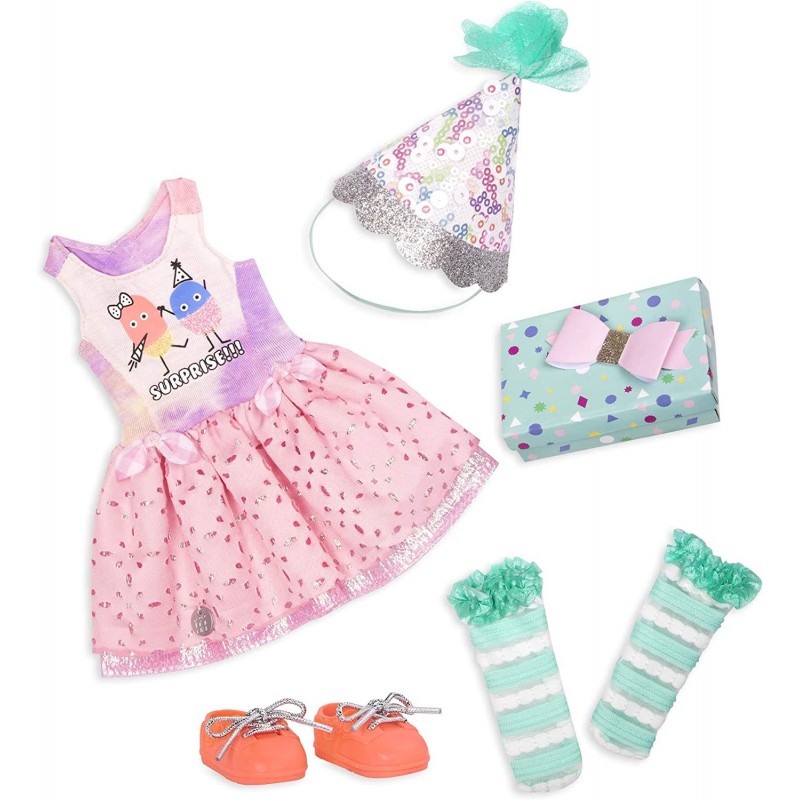 – What A Surprise! – 14-inch Deluxe Birthday Party Doll Outfit – Toys Clothes & Accessories for Girls Ages 3 & Up $18.94 Dolls