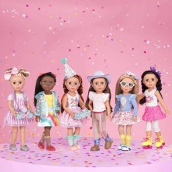 – What A Surprise! – 14-inch Deluxe Birthday Party Doll Outfit – Toys Clothes & Accessories for Girls Ages 3 & Up $18.94 Dolls