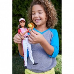 Olympic Games Tokyo 2020 Softball Doll with Softball Uniform Tokyo 2020 Jacket Medal Softball Bat and Glove for Ages 3 and Up...