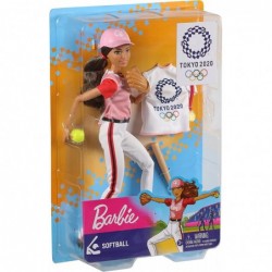 Olympic Games Tokyo 2020 Softball Doll with Softball Uniform Tokyo 2020 Jacket Medal Softball Bat and Glove for Ages 3 and Up...