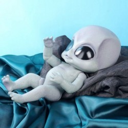 Angelbaby 14 inch Cute Realistic Alien Baby Dolls Hand-Detailed Painting Reborn Dolls Vinyl Full Body Poseable Toys Collectib...