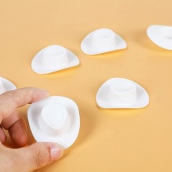 50 Pieces Cute Plastic Miniature Western Cowboy Cowgirl Hat Mini Doll Hat White Hat Toys for Doll Dress Up Party Accessories ...