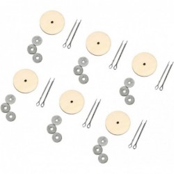 20 Set 40MM Doll Joint Cotter Pin Joints and Fibreboard Discs Wooden Dolls Accessories for Soft Toys Teddy Crafts $16.75 Dolls