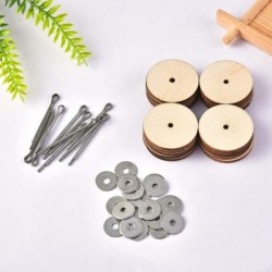 20 Set 40MM Doll Joint Cotter Pin Joints and Fibreboard Discs Wooden Dolls Accessories for Soft Toys Teddy Crafts $16.75 Dolls