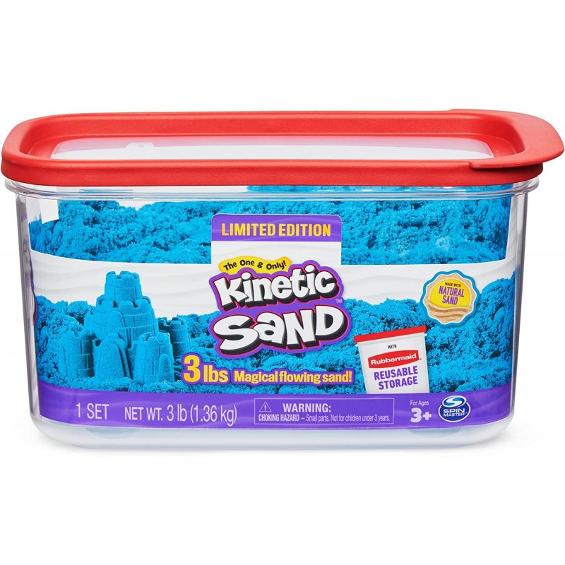 x Rubbermaid 3lbs Blue Non-Toxic Play Sand for Kids with Rubbermaid Storage Container $43.38 Craft Kits