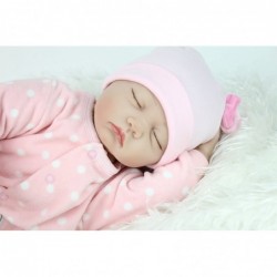 Reborn Baby Dolls Girl 22 Inches Soft Silicone Vinyl Realistic Lifelike Sleeping Handmade Weighted Baby Toddler Gifts Pink Ou...