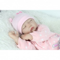 Reborn Baby Dolls Girl 22 Inches Soft Silicone Vinyl Realistic Lifelike Sleeping Handmade Weighted Baby Toddler Gifts Pink Ou...