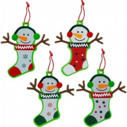 Foam Christmas Snowman Stocking Ornament Craft (12 Pack) Christmas Crafts for Kids Toddlers 4-8 8-12 Foam DIY Craft Kit Bulk ...