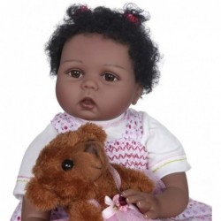 Black Reborn Baby Dolls Girl 22Inches Realistic Newborn Cute Real Life Handmade Soft Silicone Baby Dolls Weighted Best Gift $...