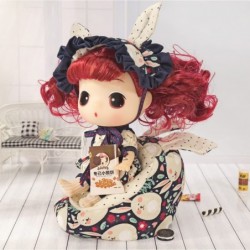 Ddung Home Leisure Small Otaku Girl Doll Confused Dress-Up Doll Gift Box Including 8 Rich Accessories Reusable Toy Set Suitab...