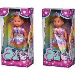 Evi Love Unicorn / 2 Assorted Designs / Only One Item / Doll as Cute Fairy with Unicorn Print and Wings for Weight Loss / 12 ...