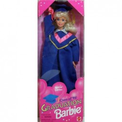 GRADUATION DOLL Class of '96! SPECIAL EDITION w Blue MORTARBOARD Cap & GOWN DIPLOMA & More (1995) $55.15 Dolls