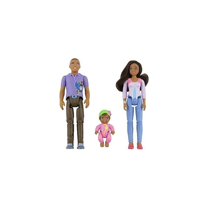 Fisher Price African American Mom Dad and Baby $85.13 Dolls