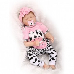 Realistic Reborn Baby Dolls Girl 22" Realistic Soft Vinyl Silicone Baby Doll Handmade Weighted Baby Reborn Dolls Lifelike Bab...