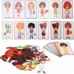 Magnetic Puzzle Book 77 pc Kids Imagination Play | Mix and Match Costume Dress Up Game with Travel Storage Case (Dress Up) $2...