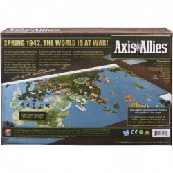 Avalon Hill Axis & Allies 1942 Second Edition WWII Strategy Board Game with Extra Large Gameboard Ages 12 and Up 2-5 Players ...