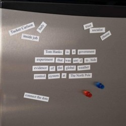 Build Your Own Conspiracy Theory Kit with 450 Magnetic Word Tiles - Sticks to Your Fridge or Filing Cabinet - Funny Fridge Ma...