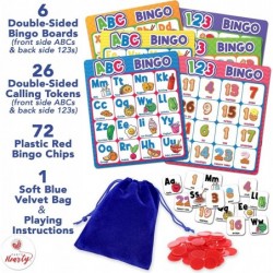 Alphabet and Number ABC and 123 Bingo Board Game for Kindergarten and Preschool Kids Learn to Read Fun and Cute Foods Version...