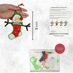 Foam Christmas Snowman Stocking Ornament Craft (12 Pack) Christmas Crafts for Kids Toddlers 4-8 8-12 Foam DIY Craft Kit Bulk ...