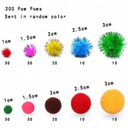 Pipe Cleaners Craft Set with DIY Tutorial Included 200Pcs Multicolor Pipe Cleaners Chenille Stems 200Pcs Pom Poms 200Pcs Self...