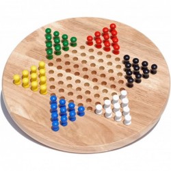 Solid Wood Chinese Checkers Board Game with Pegs- 11.5 in. $52.11 Board Games