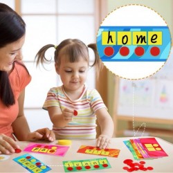 Sound Box Mats and Chips 24 Pcs Dry Erase Mats and 84 Pcs Chips Phonemic Awareness Phonics Games Reading Games EZread Sound B...