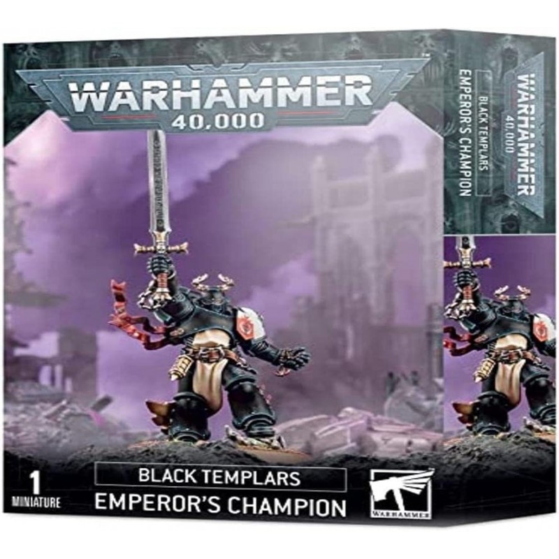 Warhammer 40 000 Black Templars: Emperor's Champion Miniature $55.16 Board Games