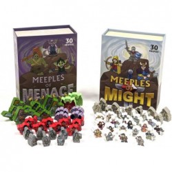 Meeples of Might & Menace | 60 Pack of 16mm Minis Wooden Fantasy Meeple Miniatures Tabletop Role Playing RPG | Complete Set $...