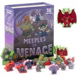 Meeples of Might & Menace | 60 Pack of 16mm Minis Wooden Fantasy Meeple Miniatures Tabletop Role Playing RPG | Complete Set $...