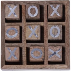 Premium Hand Carved Wooden Tic Tac Toe Game for Kids 7 and Up Home Decor for Living Room Antique Design Ideal Gift for Kids A...