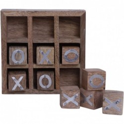 Premium Hand Carved Wooden Tic Tac Toe Game for Kids 7 and Up Home Decor for Living Room Antique Design Ideal Gift for Kids A...