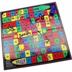 Snakes and Ladders Board Game for All Ages - Fun Family Games Snakes and Ladders for 2-6 Players $24.22 Board Games