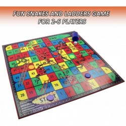 Snakes and Ladders Board Game for All Ages - Fun Family Games Snakes and Ladders for 2-6 Players $24.22 Board Games