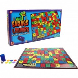 Snakes and Ladders Board Game for All Ages - Fun Family Games Snakes and Ladders for 2-6 Players $24.22 Board Games