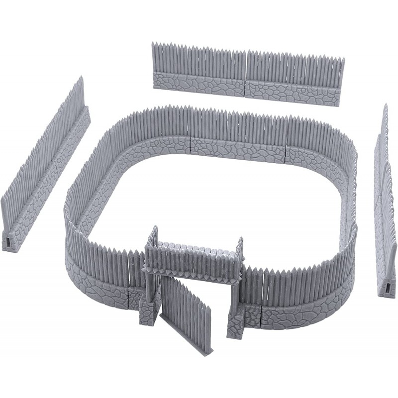 Viking Stockade by Terrain4Print 3D Printed Tabletop RPG Scenery and Wargame Terrain for 28mm Miniatures $52.88 Board Games