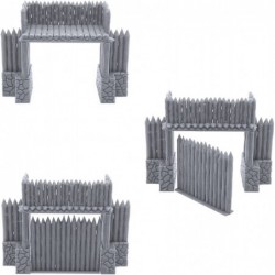 Viking Stockade by Terrain4Print 3D Printed Tabletop RPG Scenery and Wargame Terrain for 28mm Miniatures $52.88 Board Games