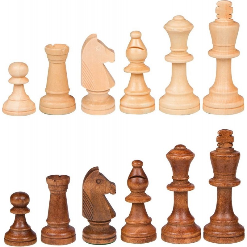 Gugertree Wood Weighted Chess Pieces with 3.5 Inch King Pieces Only No Board $67.56 Board Games