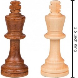 Gugertree Wood Weighted Chess Pieces with 3.5 Inch King Pieces Only No Board $67.56 Board Games