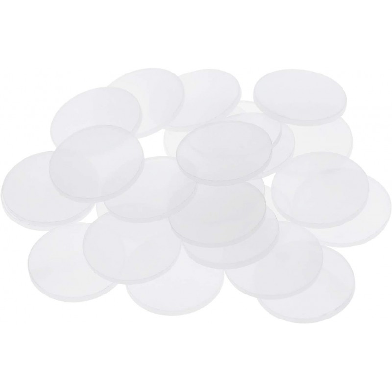 1 Inch Clear Circular Acrylic Game Accessories Miniature Bases Flat Discs Counter Markers for Miniature Stands Tabletop Decor...