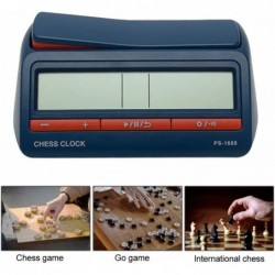 Chess Clock Advanced Digital Chess & Game Timer ABS Digital Display Professional International Chess Clock - Blue $59.95 Boar...