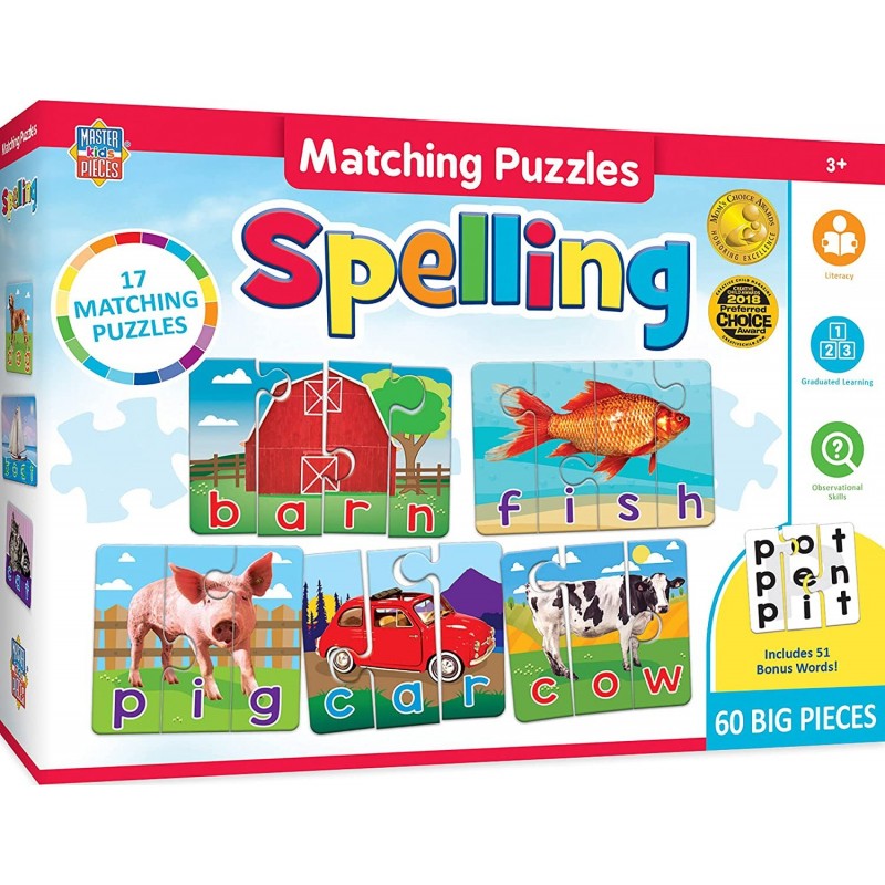 Kids Games - Educational Spelling Matching Game - Game for Kids and Family - Laugh and Learn $22.95 Board Games