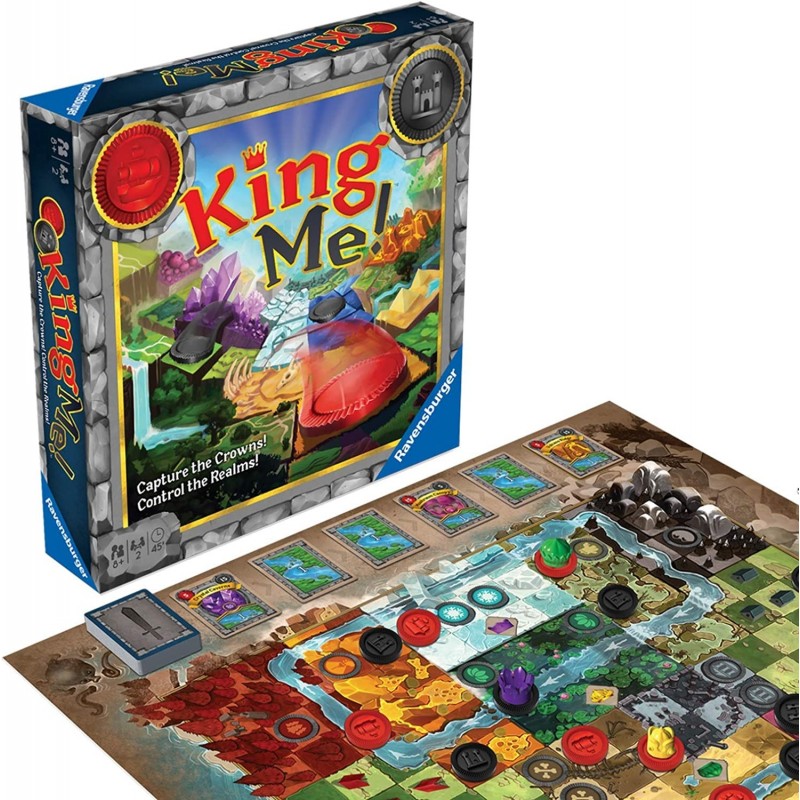 King Me Strategy Board Game Ages 8 & Up - A Fantastical Take On Classic Checkers $33.13 Board Games