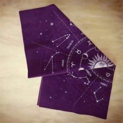 Witchcraft Supplies 12 Constellations Tarot Tablecloth Velvet Divination Altar Cloth Board Game Flannel Tarot Card Mat $17.62...