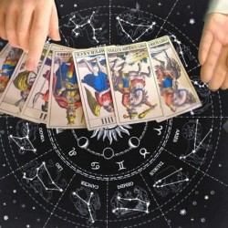 Witchcraft Supplies 12 Constellations Tarot Tablecloth Velvet Divination Altar Cloth Board Game Flannel Tarot Card Mat $17.62...