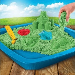 Kinetic Sand Sandbox Set Kids Toy with 1lb All-Natural Green and 3 Molds Sensory Toys for Kids Ages 3 and up $24.10 Kids' Art...