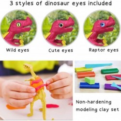 6 X Clay Dinosaurs - with Silicon Scale Stamp and Non-Dry Modeling Clay - Kids Dinosaur Arts and Crafts for Boys Age 5-8 Girl...